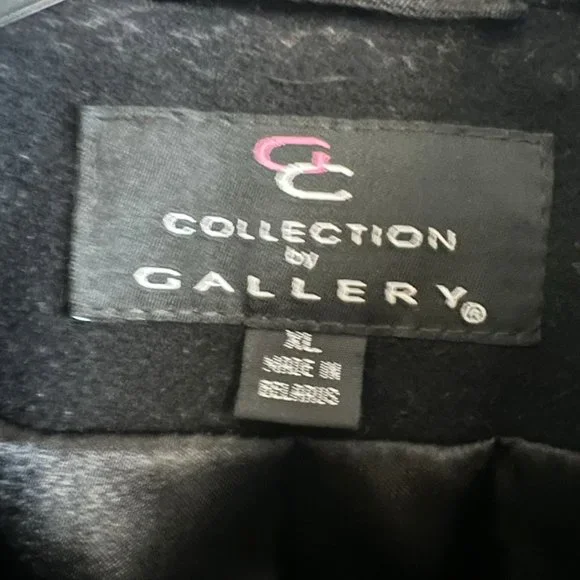 Black wool blend pea coat - Picture 5 of 6